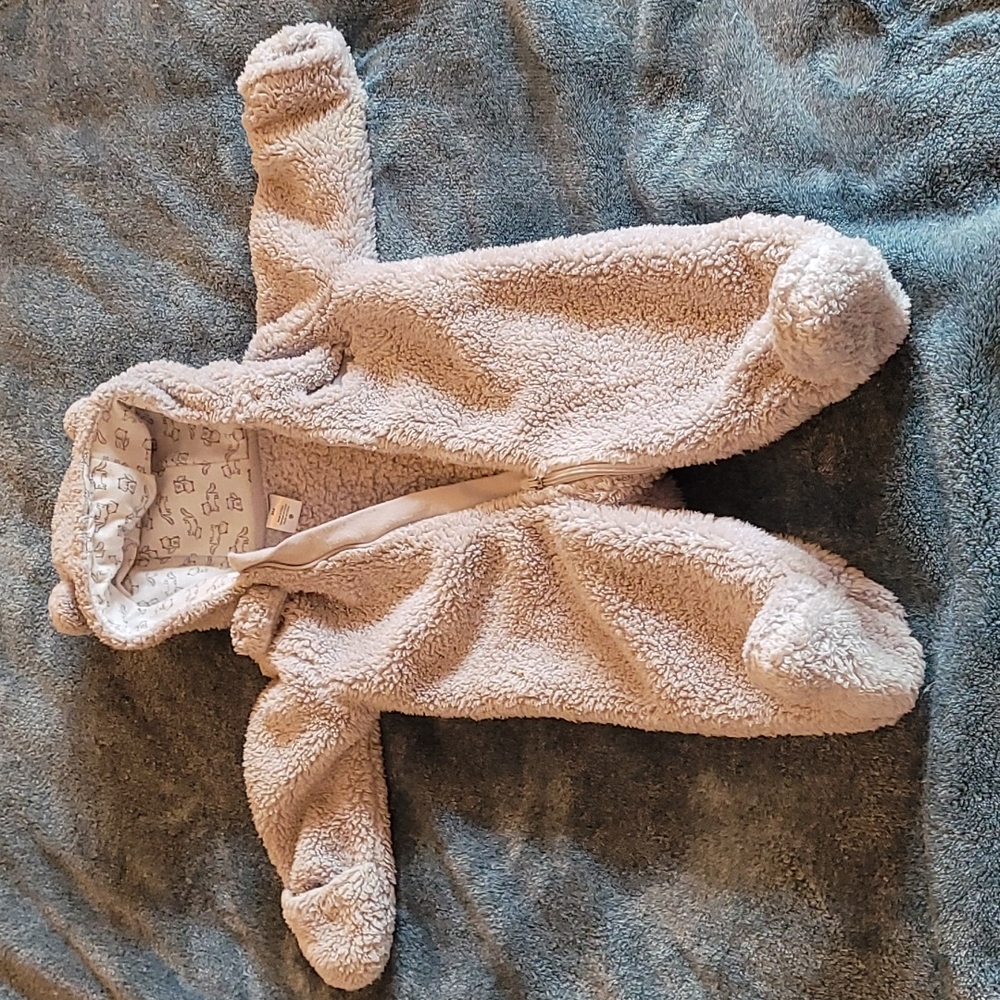 Fluffy bear onsie